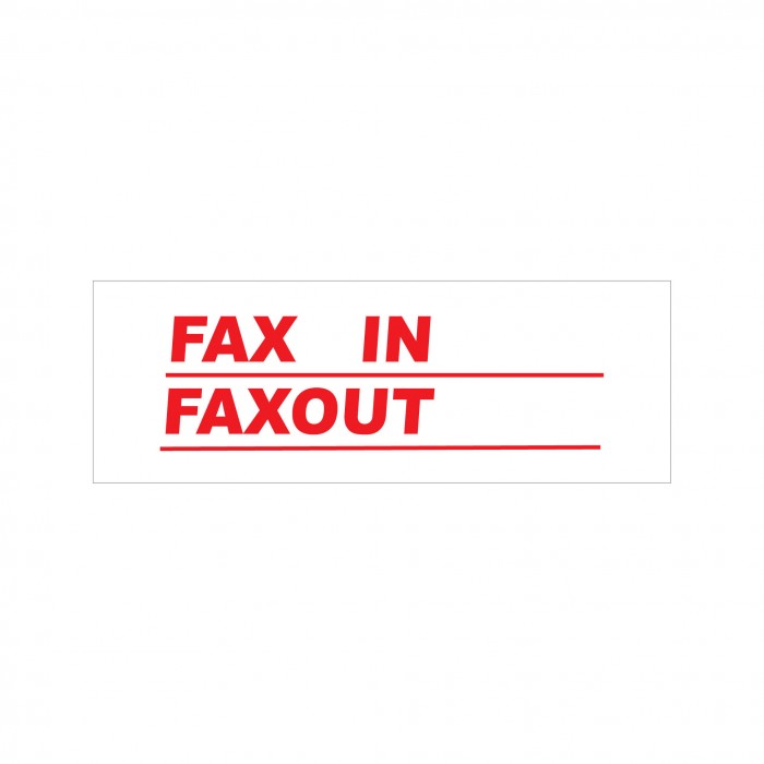 Fax In Out Stock Stamp 4911/85 38x14mm